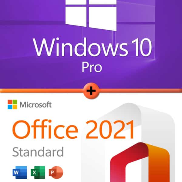 Microsoft Windows 10 Professional + Microsoft Office 2021 Standard License for 3 devices