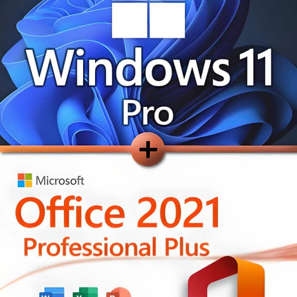 Microsoft Windows 11 Professional + Microsoft Office 2021 Professional Plus Premium license for 3 devices