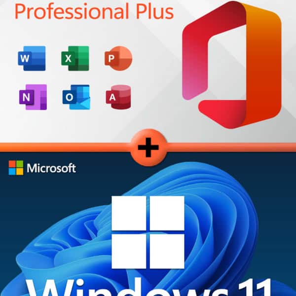 Microsoft Office 2024 Professional Plus + Microsoft Windows 11 Professional license for 3 devices