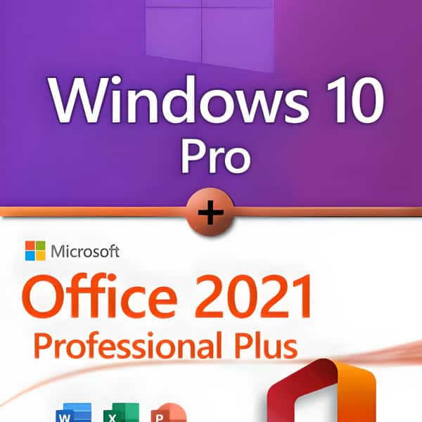 Microsoft Windows 10 Professional + Microsoft Office 2021 Professional Plus Premium licenza per 3 dispositivi