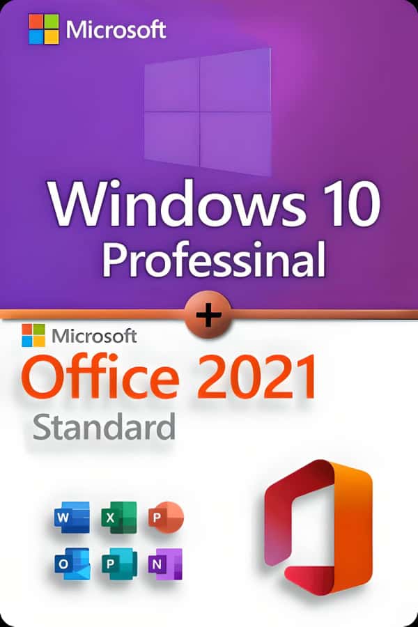 Microsoft Windows 10 Professional + Microsoft Office 2021 Standard license for 3 PCs